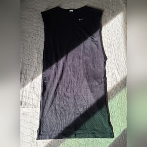 NWOT Nike 100% Cotton Cap Sleeve Maxi Dress - Black, Size XL